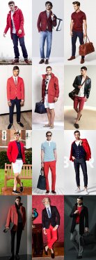 Men's Red Clothing Spring/Summer Outfit Inspiration Lookbook