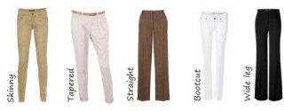 Various womens fashion pants styles